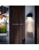 Aplique LED de pared Dust antracita exterior IP44 Philips ovalado fachada| LeonLeds Iluminación