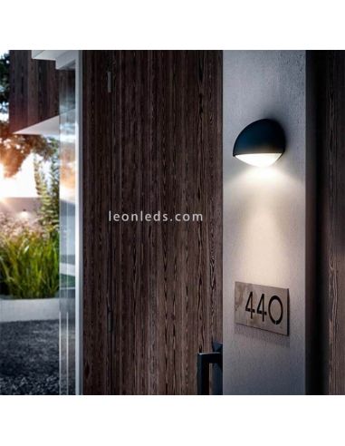 Aplique LED de pared Dust antracita exterior IP44 Philips ovalado fachada| LeonLeds Iluminación
