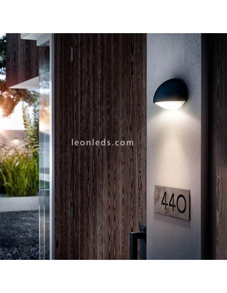 Aplique LED de pared Dust antracita exterior IP44 Philips ovalado fachada| LeonLeds Iluminación