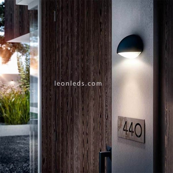 Aplique LED de pared Dust antracita exterior IP44 Philips ovalado fachada| LeonLeds Iluminación