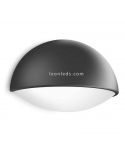 Aplique LED de pared Dust antracita exterior IP44 Philips | LeonLeds Iluminación
