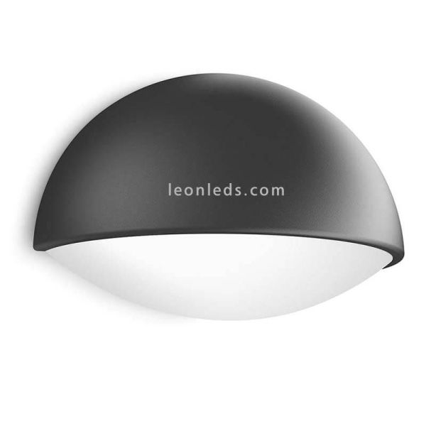 Aplique LED de pared Dust antracita exterior IP44 Philips | LeonLeds Iluminación