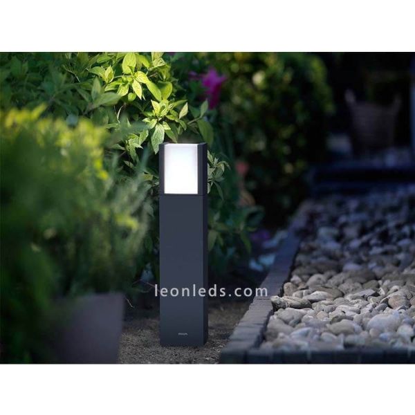 Baliza estilo moderno y minimalista LED para exterior IP44 Arbour Philips | LeonLeds Iluminación
