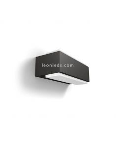 Aplique LED de pared rectangular Stratosphere antracita 4000k | LeonLeds Iluminación