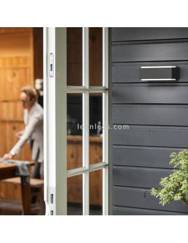 Aplique LED de pared rectangular Stratosphere antracita 4000k  exterior| LeonLeds Iluminación