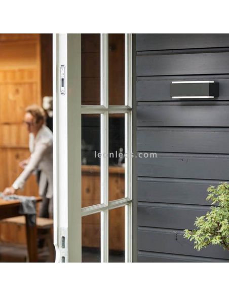 Applique murale LED rectangulaire Stratosphere anthracite 4000k extérieur | Éclairage LeonLeds