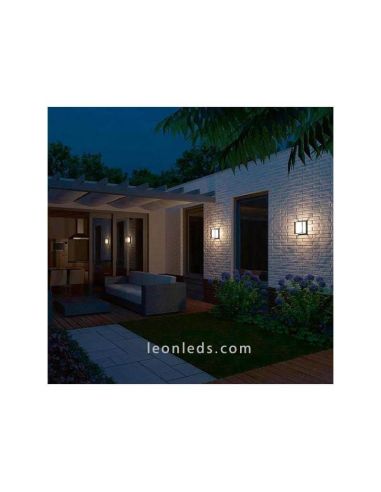 Candeeiro de parede exterior ou candeeiro de tecto 2 x E27 Foto do céu do ambiente Philips | Leon Iluminação LED