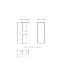 Aplique LED exterior de pared IP44 Shadow dimensiones Philips | LeonLeds Iluminación