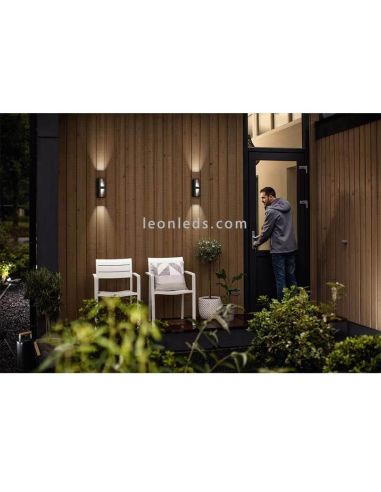 Aplique a tecnologia de parede de LED ao ar livre IP44 Shadow series Marca Philips | Leon Iluminação LED