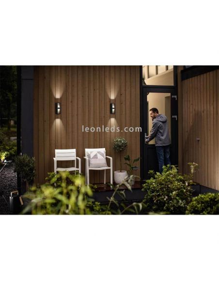 Aplique a tecnologia de parede de LED ao ar livre IP44 Shadow series Marca Philips | Leon Iluminação LED