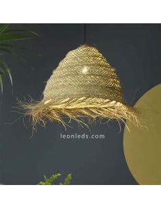 Lámpara colgante Samira de rafia natural  ACB | LeonLeds Iluminación 2