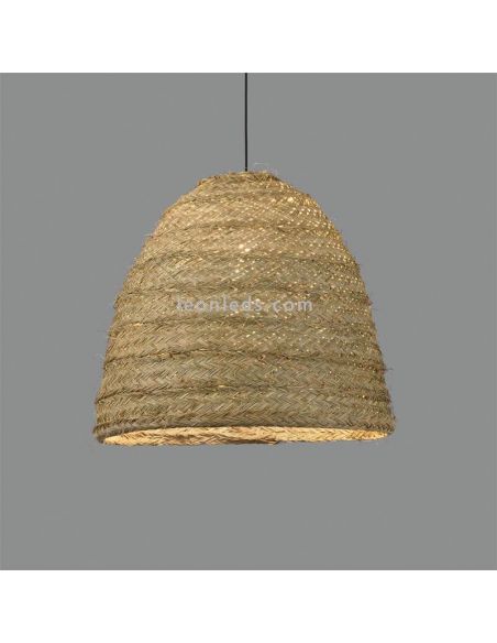 Luminária de teto artesanal de ráfia natural E27 Moyana série ACB iluminación| Leon Iluminação LED