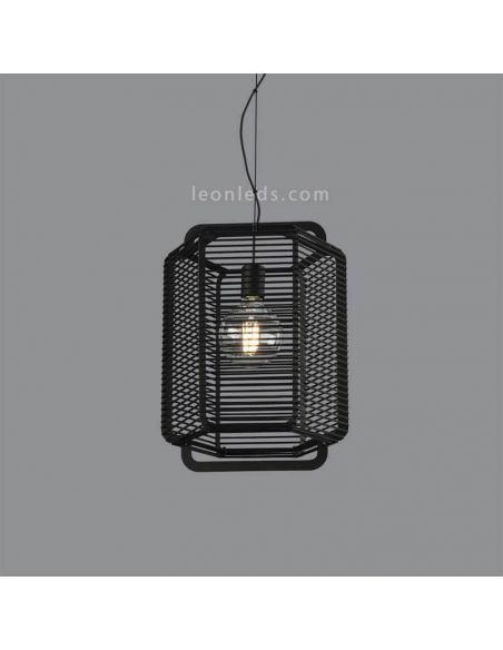 Luminária pendente estilo retro M Black Corda ACB iluminação | Leon Iluminação LED