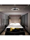 Ventilador de techo LED negro con mando a distancia Nepal Mantra | LeonLeds Iluminación