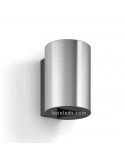Aplique de pared exterior LED IP44 color plateado de acero inoxidable Buxus Philips | LeonLeds Iluminación