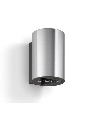 Aplique de pared exterior LED IP44 color plateado de acero inoxidable Buxus Philips | LeonLeds Iluminación