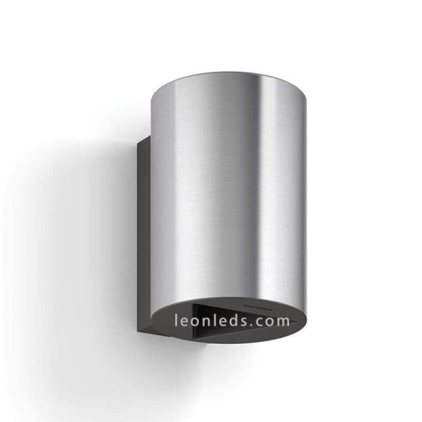 Aplique de pared exterior LED IP44 color plateado de acero inoxidable Buxus Philips | LeonLeds Iluminación