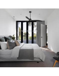 Ventilador de teto preto fosco JustFan 32100 | Leon Iluminação LED 2