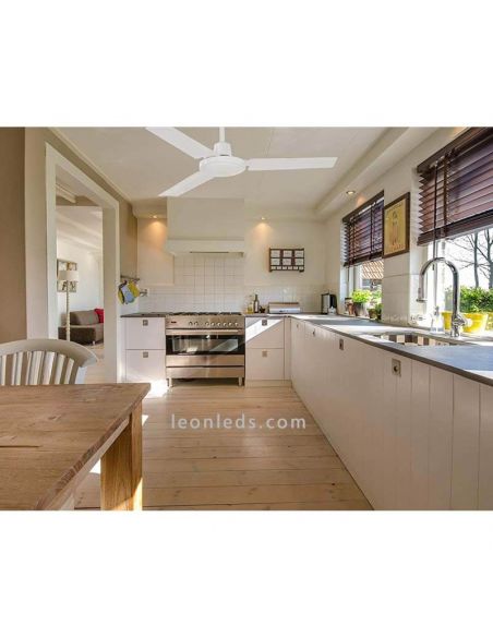 Ventilador de techo Blanco para naves industriales | LeonLeds.com