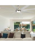 Ventilador de Techo LED color gris nickel grande serie Manhattan marca foto de ambiente Faro Barcelona | LeonLeds Iluminación