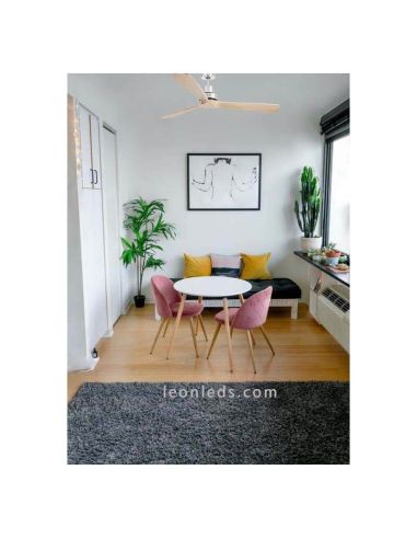 Ventilador de techo Lantau Pino grande 33504 foto de ambiente | LeonLeds Iluminación
