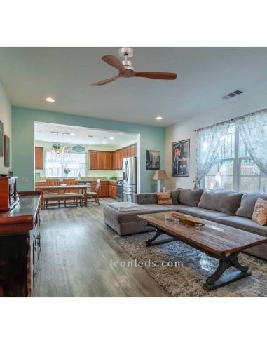 Lantau Mini ventilateur de plafond sans lumière 33508 photo de la chambre Faro Barcelona | Éclairage LeonLeds