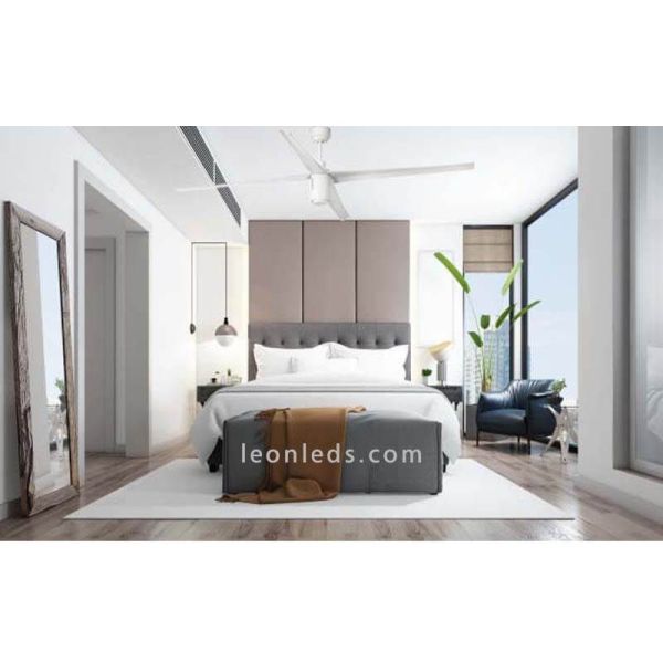 Ventilador de techo LED con Wifi Attos Blanca 33494 foto de ambiente LeonLeds Iluminación