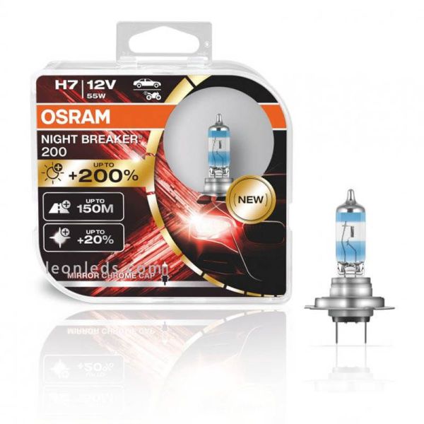 Pack de 2 Ampoules H7 Night Breaker 200+200% 64210NB200-HCB | leonleds