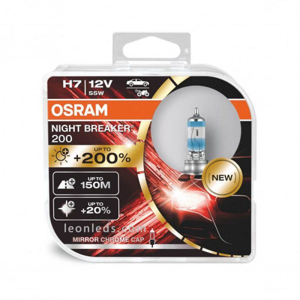 Pack de 2 Ampoules H7 Night Breaker 200+200% 64210NB200-HCB Osram | Éclairage LeonLeds