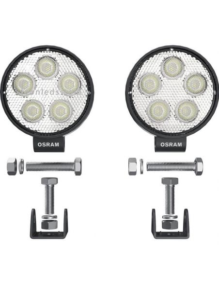 Tornillos y soportes de Faro de trabajo LED redondo 550Lm VX70-SP LEDWL102-SP Pack 2 Unidades 4062172150699 | LeonLeds