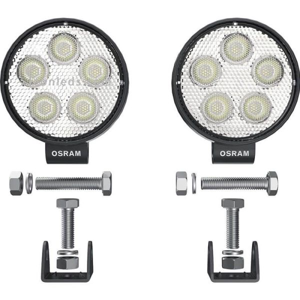 Tornillos y soportes de Faro de trabajo LED redondo 550Lm VX70-SP LEDWL102-SP Pack 2 Unidades 4062172150699 | LeonLeds