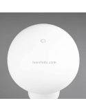 Lámpara pórtatil LED USB para exterior Lennon | LeónLeds Iluminación | lámpara seta blanca con botón superior apagado