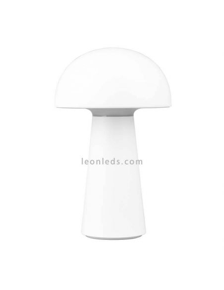 Lámpara pórtatil LED USB para exterior Lennon | LeónLeds Iluminación | lámpara seta blanca apagada