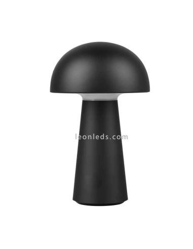 Portátil LED USB luz ao ar livre Lennon | LeónIluminação Leds | lâmpada de cogumelo preto desligada
