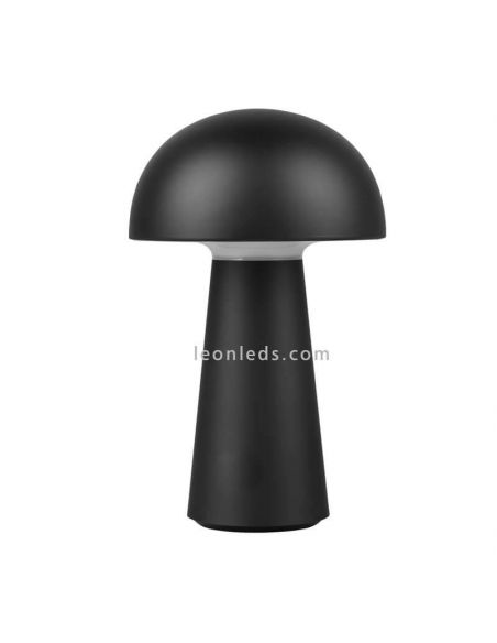 Lampe d'extérieur portable LED USB Lennon | Éclairage LeónLeds | lampe champignon noire éteinte