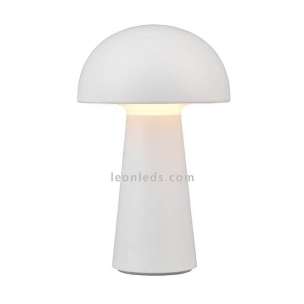 Portátil LED USB luz ao ar livre Lennon | LeónIluminação Leds | lâmpada de cogumelo branco