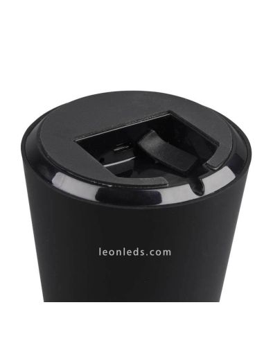 Lampe d'extérieur portable LED USB Lennon | Éclairage LeónLeds | lampe champignon noire charge usb