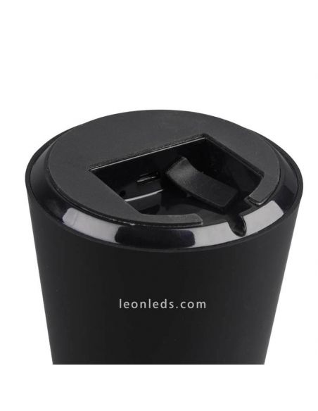 Lampe d'extérieur portable LED USB Lennon | Éclairage LeónLeds | lampe champignon noire charge usb