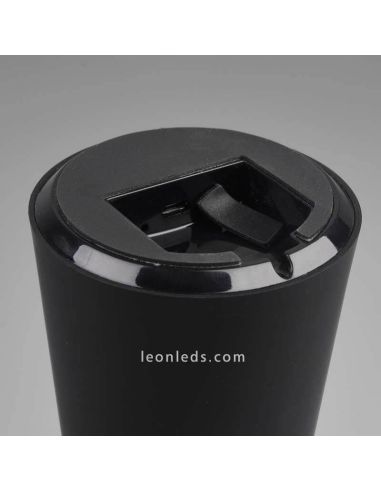 Lampe d'extérieur portable LED USB Lennon | Éclairage LeónLeds | lampe champignon noire recharge chargeur mobile usab