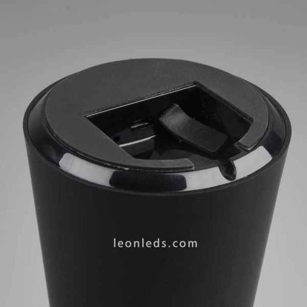 Lampe d'extérieur portable LED USB Lennon | Éclairage LeónLeds | lampe champignon noire recharge chargeur mobile usab