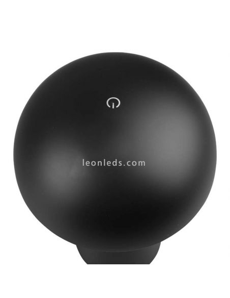 Portátil LED USB luz ao ar livre Lennon | LeónIluminação Leds | top de botão de lâmpada de cogumelo preto