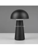 Lámpara pórtatil LED USB para exterior Lennon | LeónLeds Iluminación | lámpara seta negra apagada fondo gris