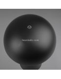 Lámpara pórtatil LED USB para exterior Lennon | LeónLeds Iluminación | lámpara seta negra botón superior apagado y encendido