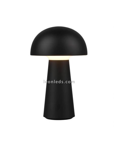 Lámpara pórtatil LED USB para exterior Lennon | LeónLeds Iluminación | lámpara seta negra