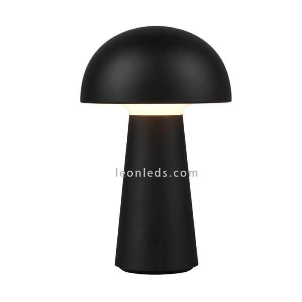 Lámpara pórtatil LED USB para exterior Lennon | LeónLeds Iluminación | lámpara seta negra