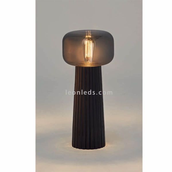 Candeeiro de mesa de interior preto Faro Mantra Iluminación | Leon Iluminação LED
