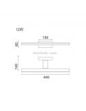 Aplique LED Morne pequeño 12W 3 colores disponibles dimensiones | LeonLeds