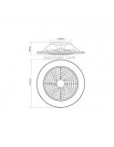 Ventilador de techo LED Alisio XL Blanco dimensiones Mantra Iluminación | LeonLeds