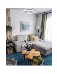 Ventilateur de plafond LED avec télécommande Alisio Mini Blanc 7493 Mantra | leonleds 2