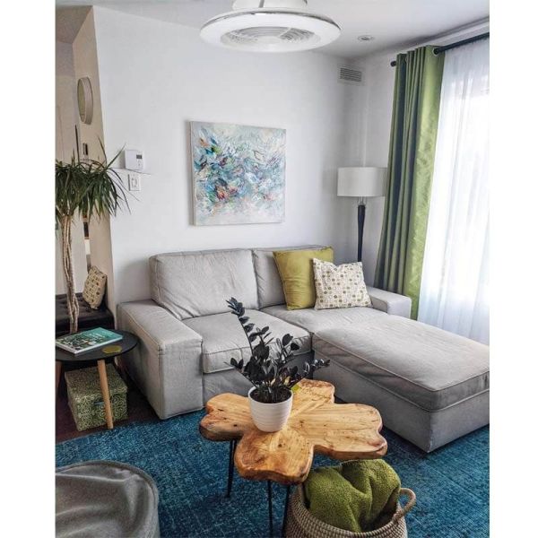 Alisio Mini Ventilateur de plafond LED blanc Mantra ambient photo | leonleds